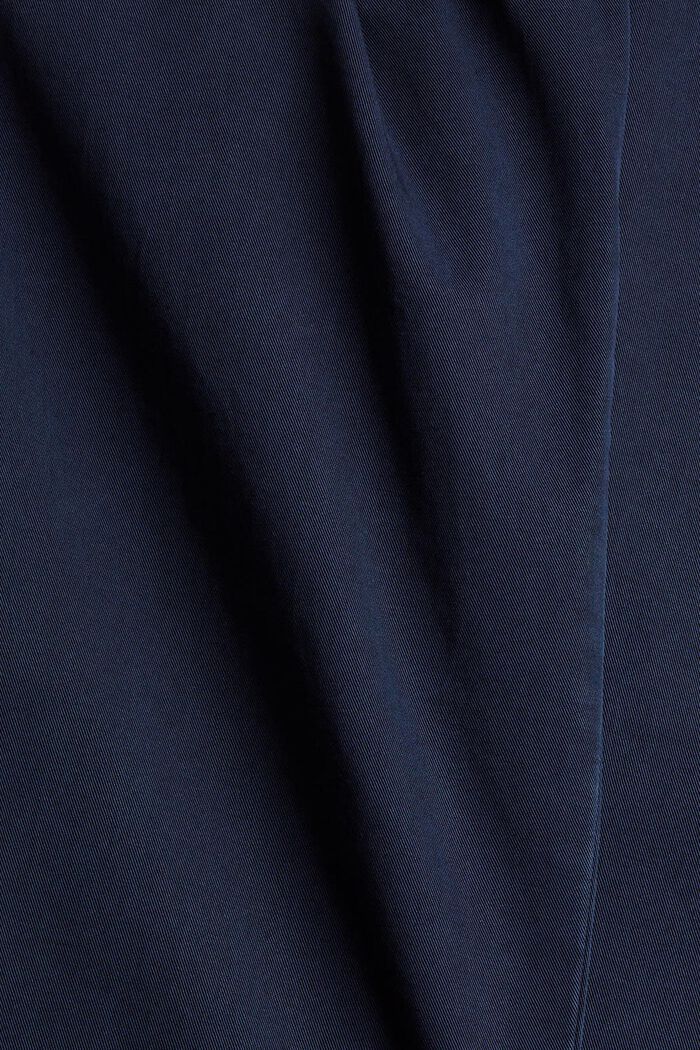 Trousers with a drawstring waistband made of pima cotton, NAVY, detail image number 1