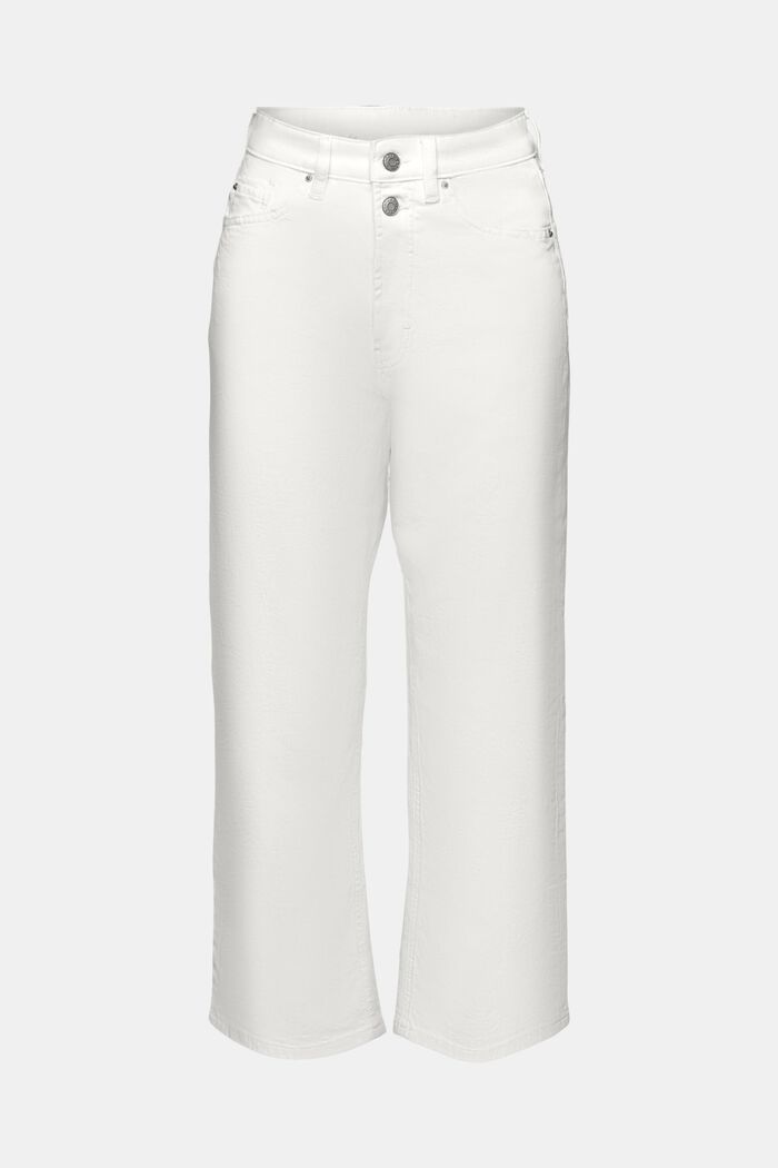 Cotton jeans with a straight leg, OFF WHITE, detail image number 7