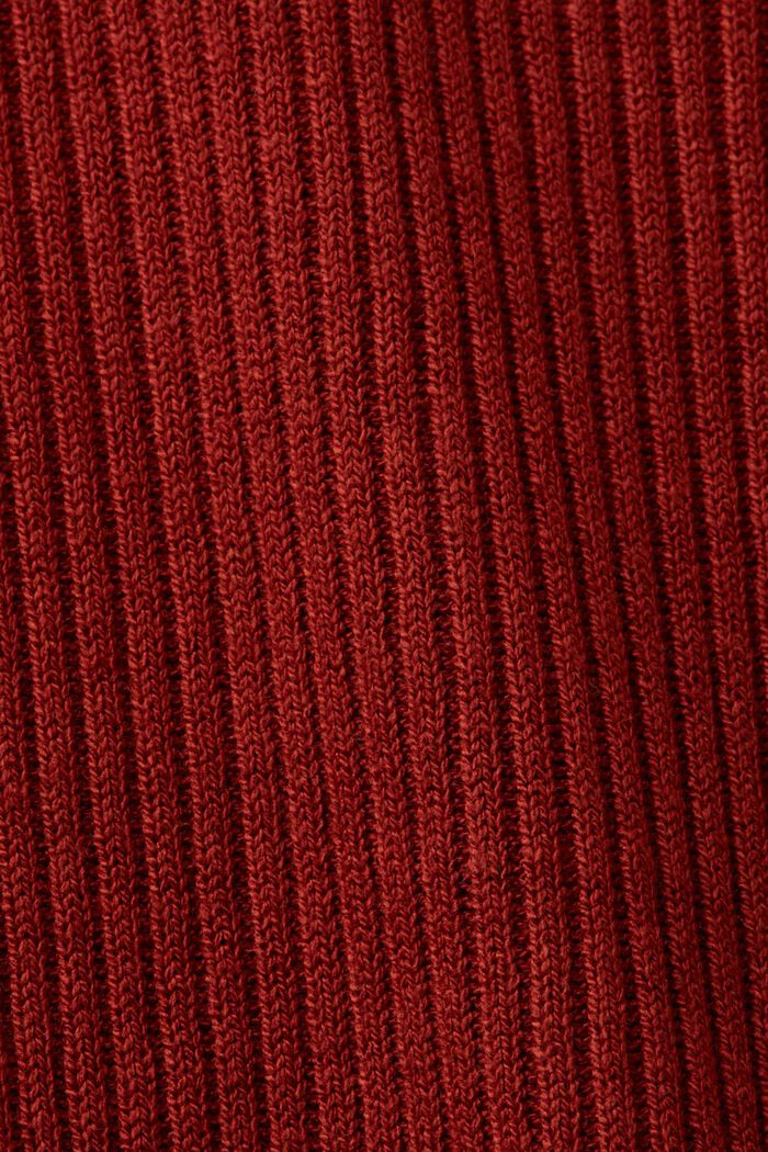 Rib-knit dress, linen blend, TERRACOTTA, detail image number 6