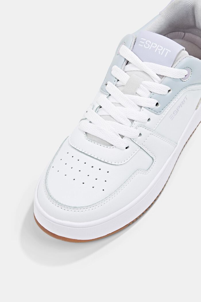 Platform trainers with colour accents, WHITE, detail image number 3