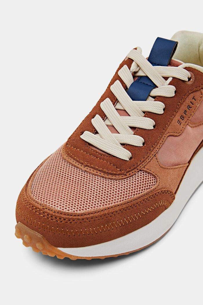 Suede leather sneakers, CARAMEL, detail image number 3