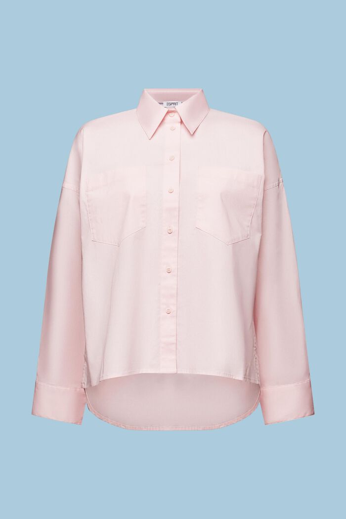 Cotton-Poplin Button-Down Shirt, PASTEL PINK, detail image number 6