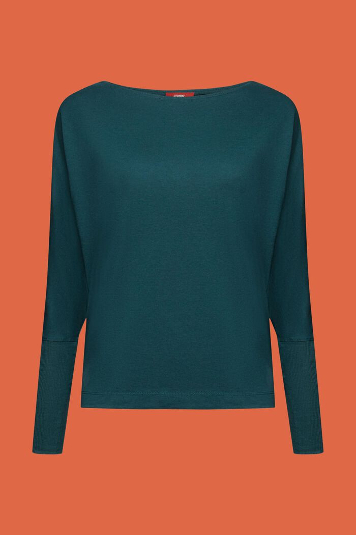 Batwing Sleeve Top, EMERALD GREEN, detail image number 5