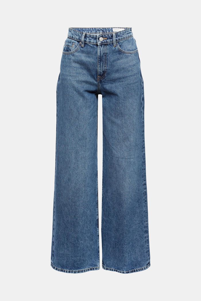 Wide-leg jeans, 100% organic cotton