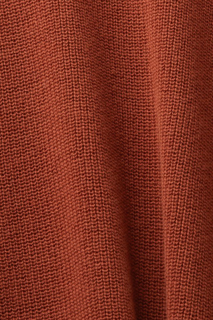 Rollneck Batwing Rib-Knit Sweater, TERRACOTTA, detail image number 4