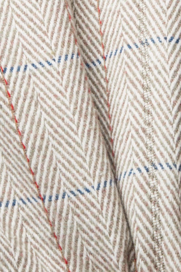Patterned wool blend coat, LIGHT GREY, detail image number 4