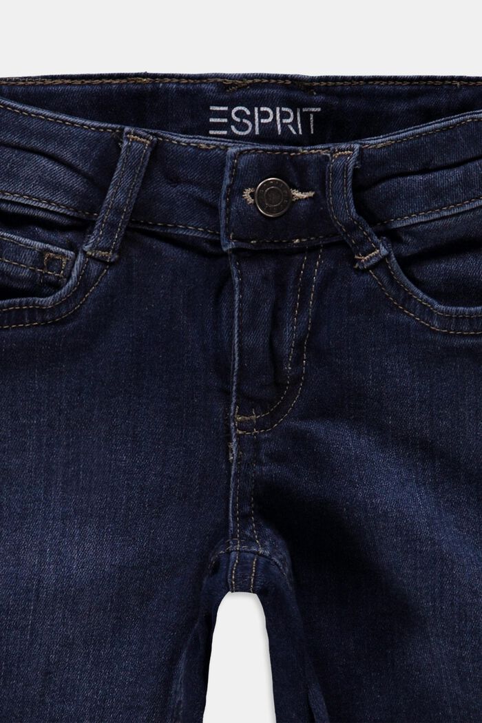 Denim shorts with an adjustable waistband, BLUE DARK WASHED, detail image number 2