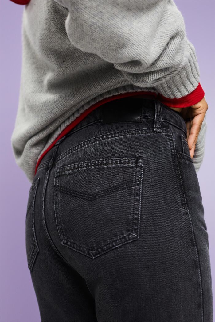 High-Rise Retro Straight Jeans, GREY LIGHT WASHED, detail image number 1