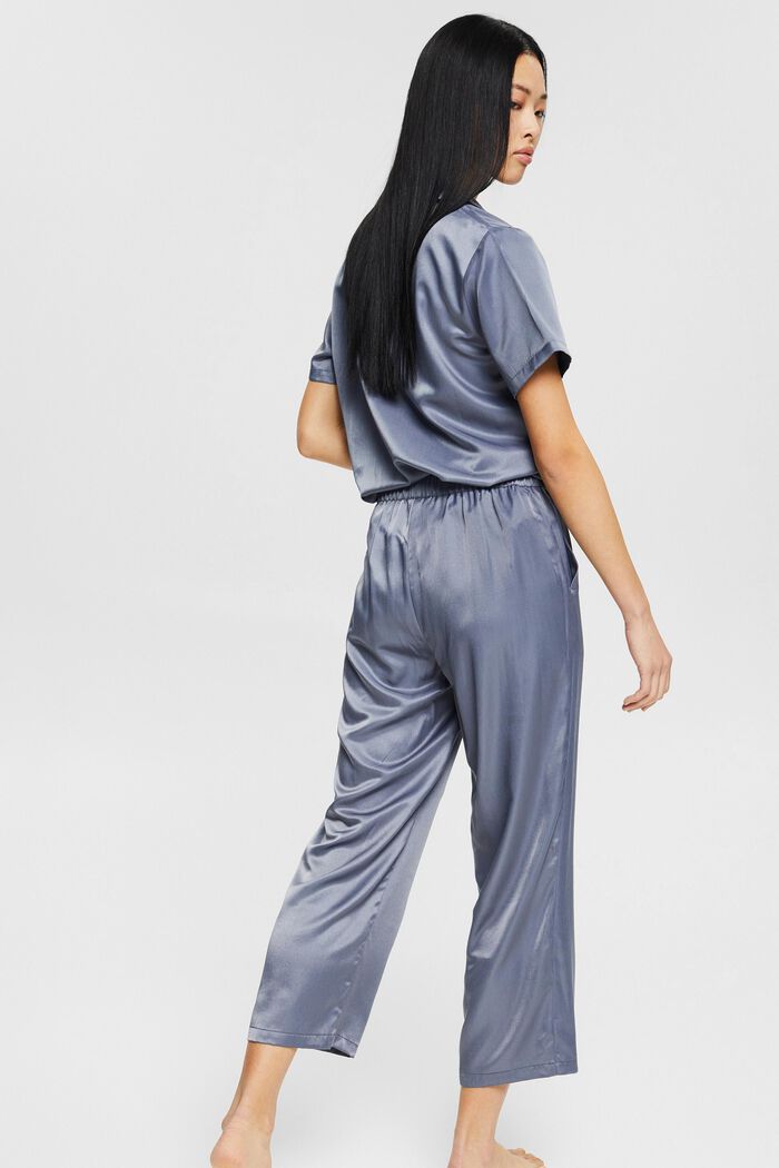 Pyjama trousers containing LENZING™ ECOVERO™, GREY BLUE, detail image number 3