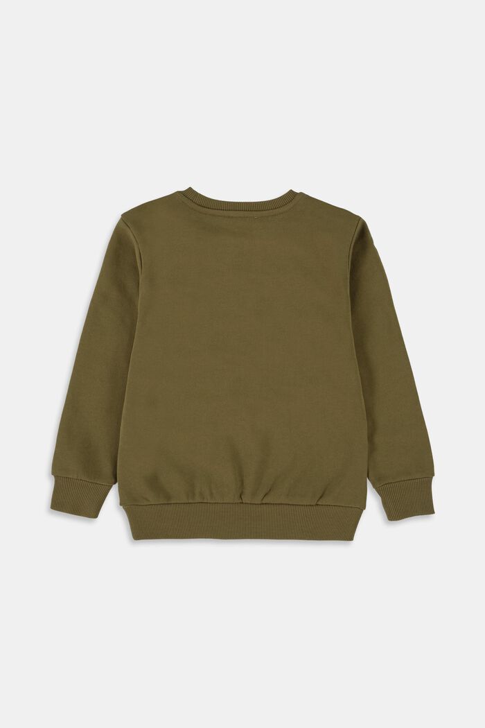 Statement sweatshirt made of 100% cotton, OLIVE, detail image number 1