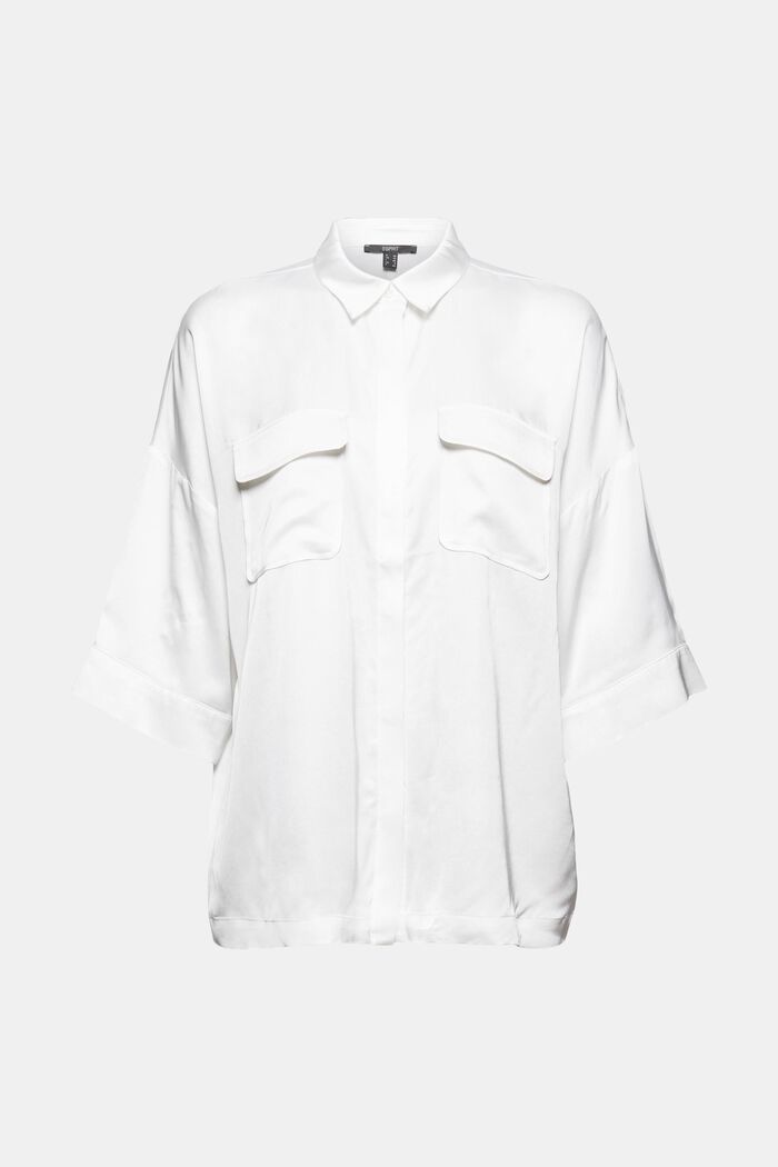 Shirt dress with LENZING™ ECOVERO™, OFF WHITE, overview