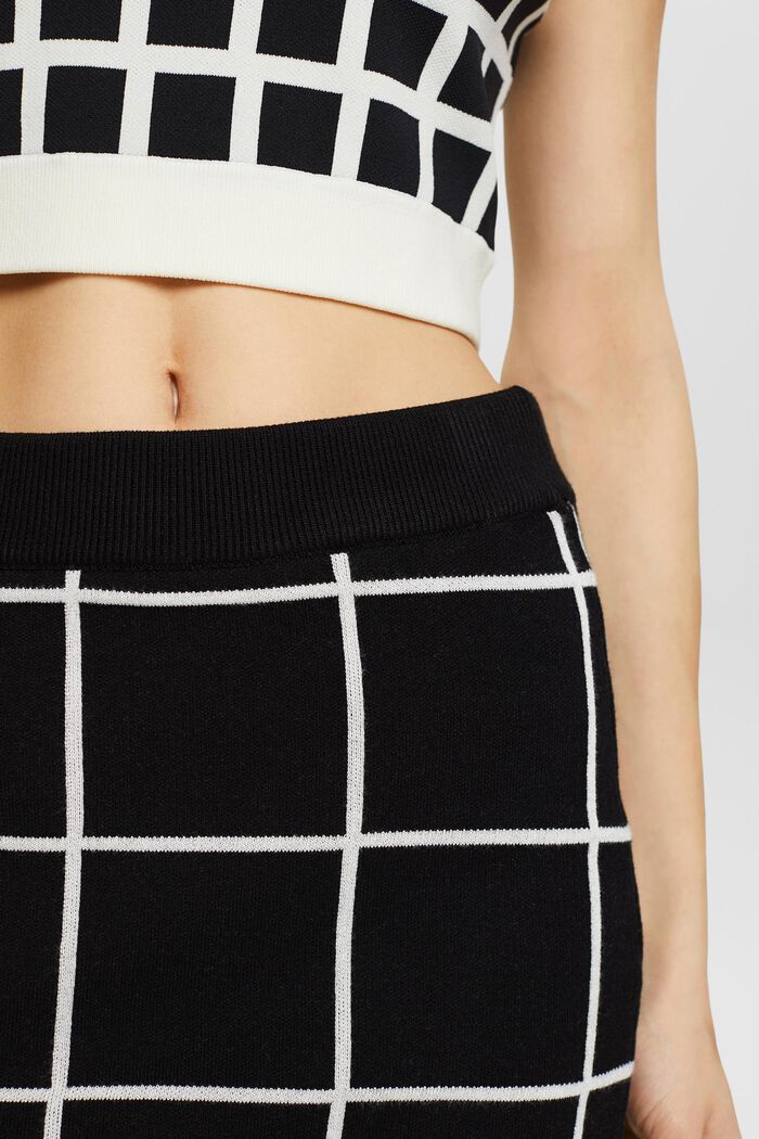 Jacquard-Knit Mini Skirt, BLACK, detail image number 4