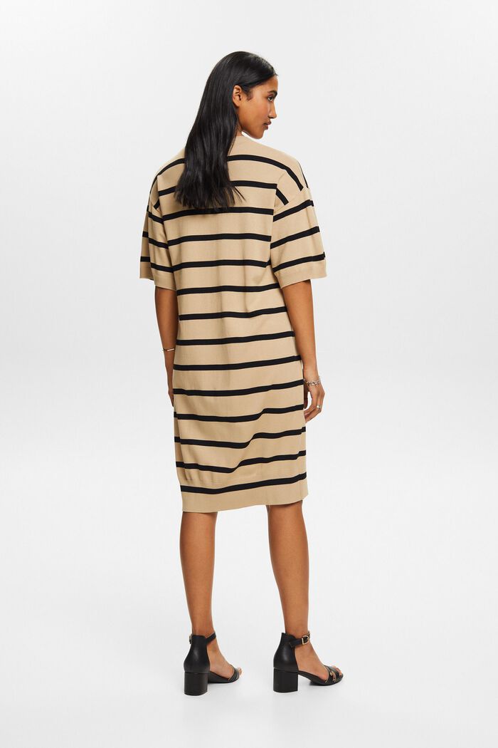 Oversized Striped Knit Dress, LIGHT BEIGE, detail image number 2