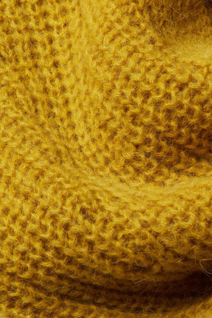 Knitted alpaca blend cardigan, DUSTY YELLOW, detail image number 1