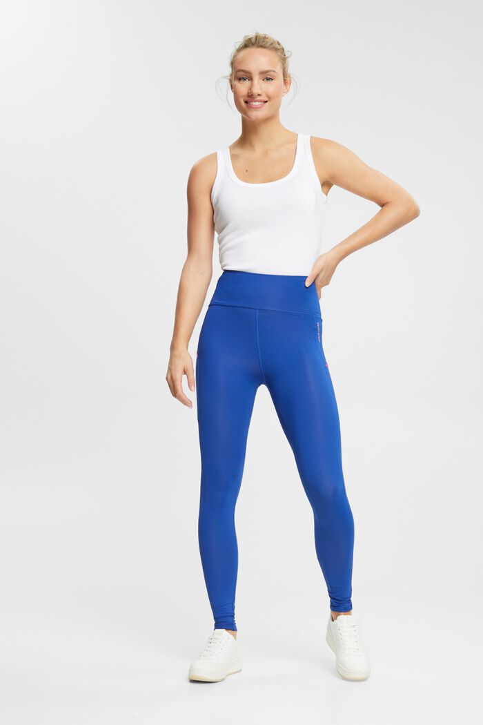 Sports leggings with E-DRY technology, BRIGHT BLUE, detail image number 5