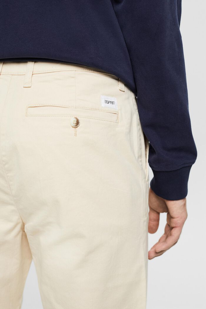 Cotton Straight Chino Pants, LIGHT BEIGE, detail image number 3