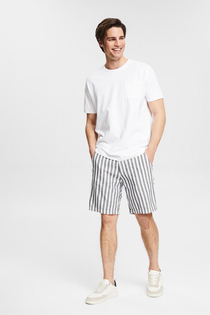 Lined blend: striped shorts, OFF WHITE, detail image number 6