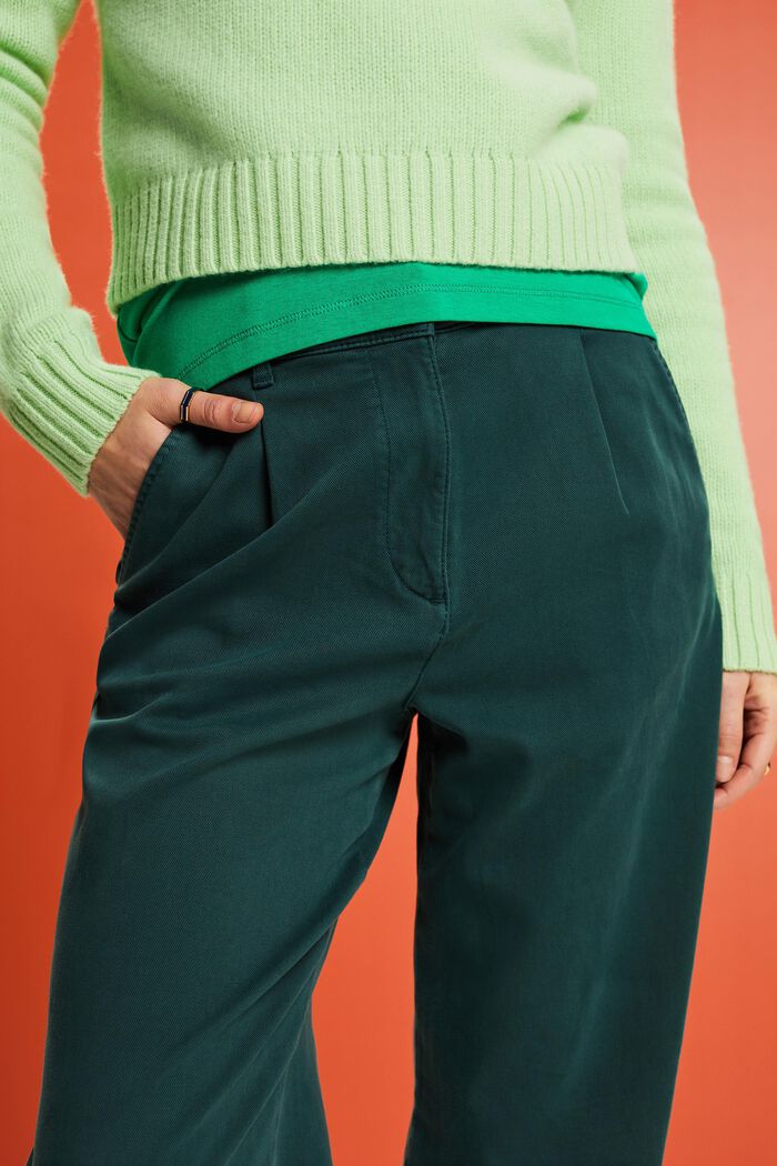 High-Rise Wide-Fit Chino, EMERALD GREEN, detail image number 4