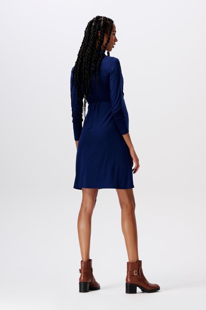 MATERNITY V-Neck Long Sleeve Dress, DARK BLUE, detail image number 2