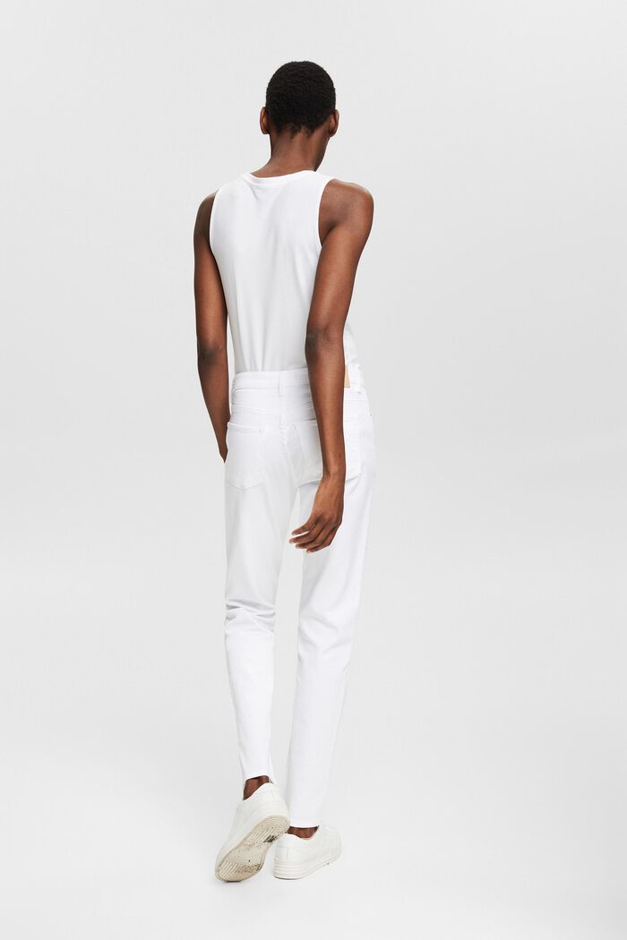 Cotton trousers with stretch, WHITE, detail image number 3