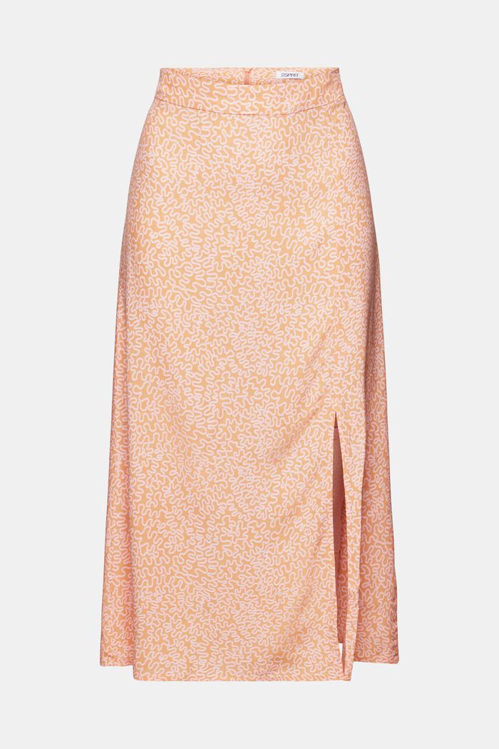 Printed Midi Skirt, BRIGHT ORANGE, detail image number 6