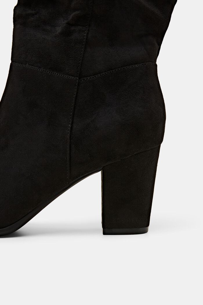 Faux suede slouch boots, BLACK, detail image number 3