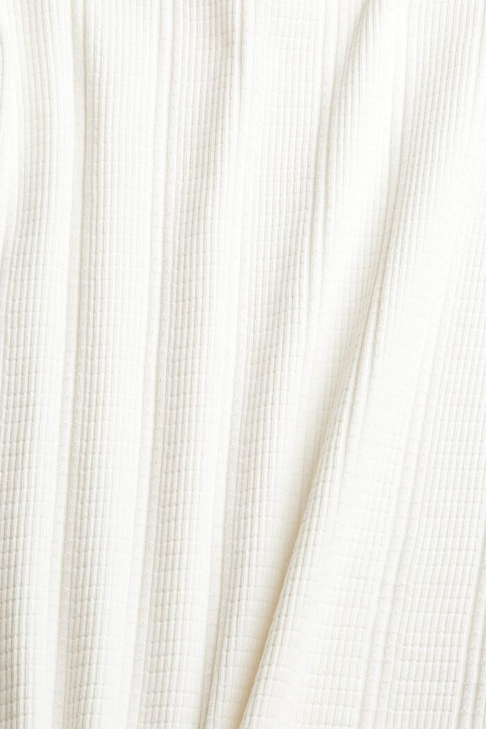 Textured cotton top, OFF WHITE, detail image number 4