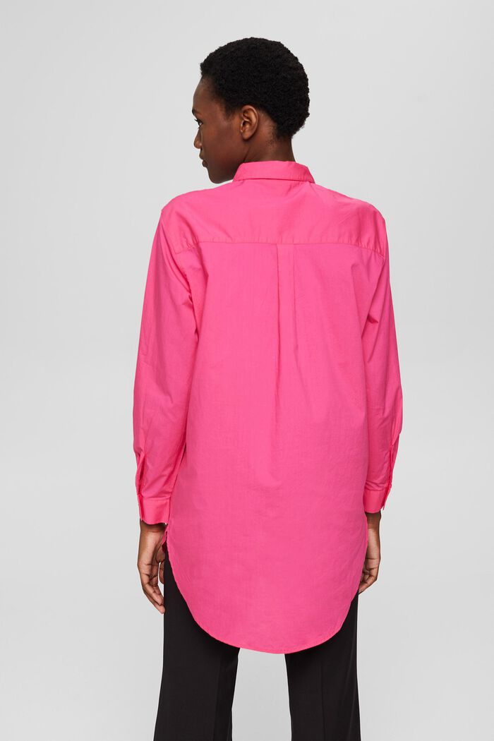 Shirt blouse made of 100% organic cotton, PINK FUCHSIA, detail image number 3
