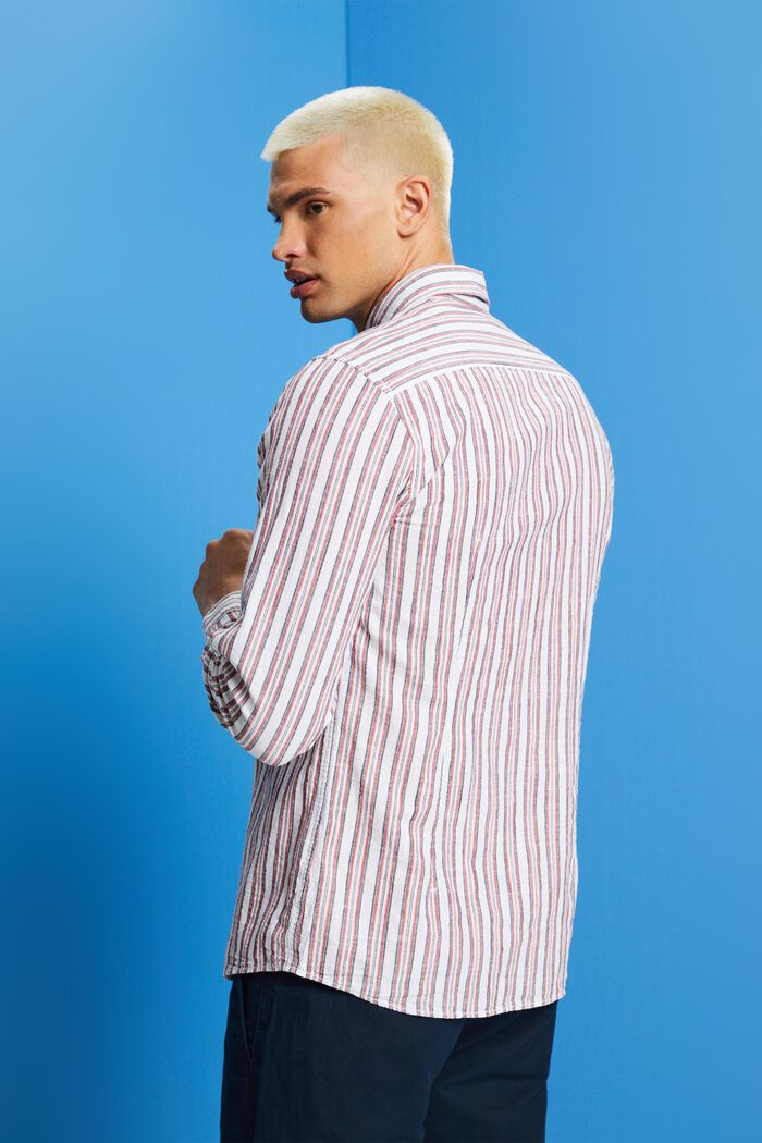 Striped Cotton Shirt, NEW WHITE, detail image number 3