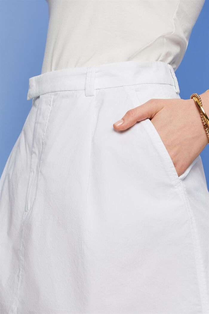 Woven mini skirt, 100% cotton, WHITE, detail image number 2