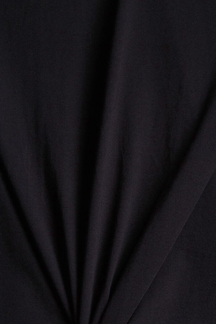 Jersey T-shirt with a logo print, BLACK, detail image number 4