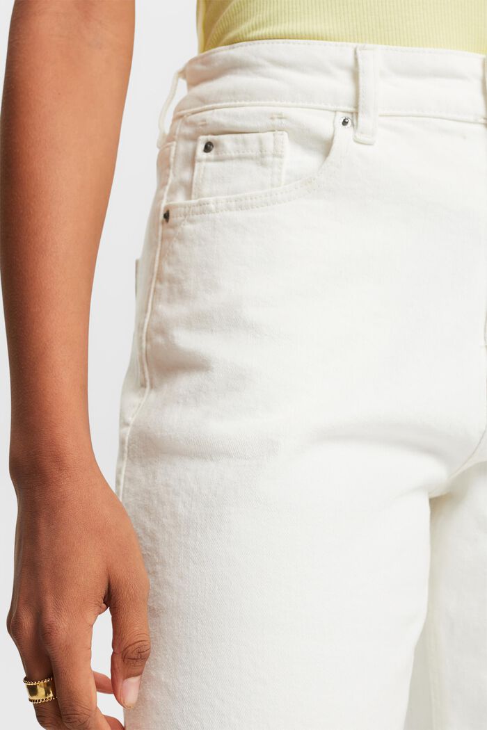 Cotton jeans with a straight leg, OFF WHITE, detail image number 4
