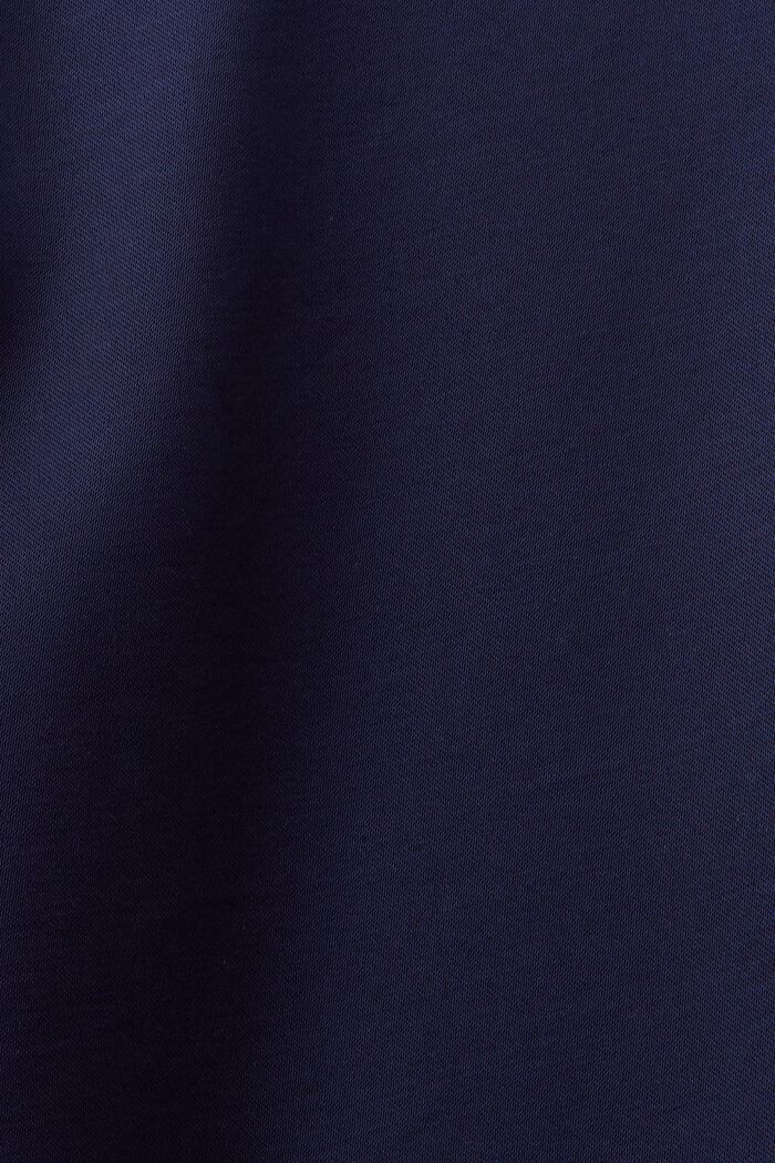 Long-Sleeve Satin Blouse, DARK BLUE, detail image number 5