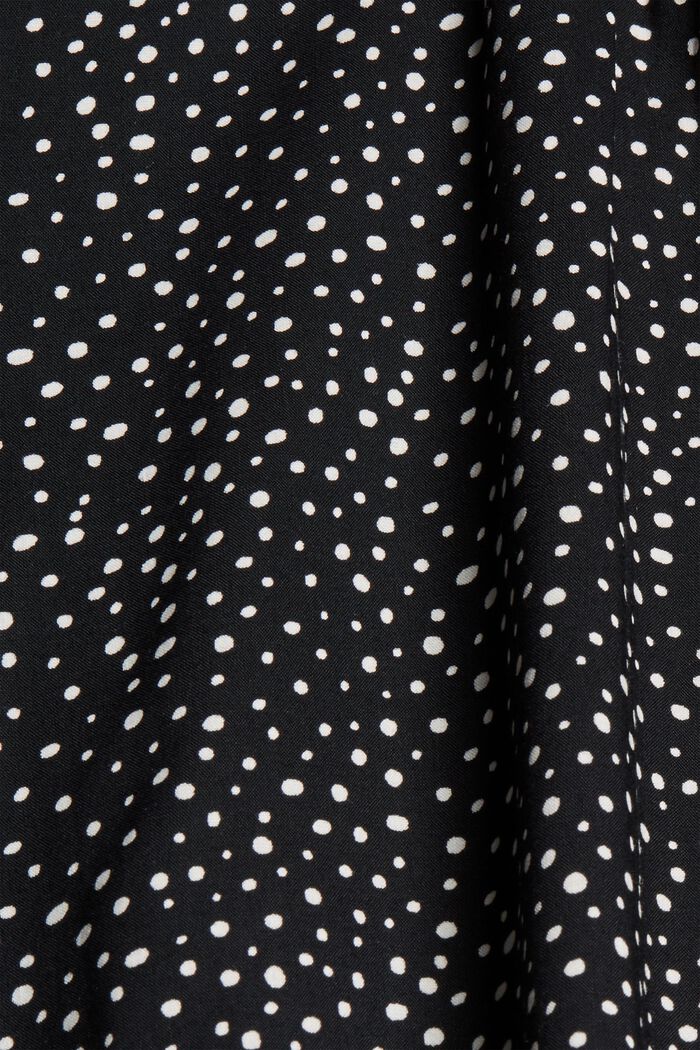 Henley blouse with print, LENZING™ ECOVERO™, BLACK, detail image number 4
