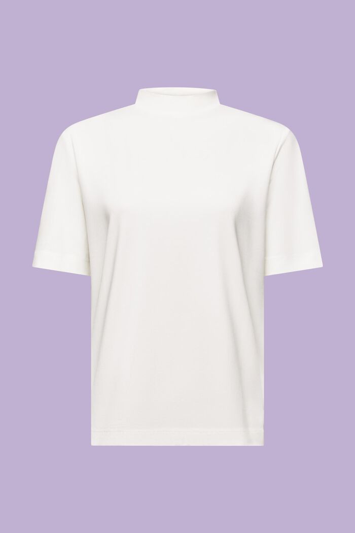 Mock Neck Jersey T-Shirt, ICE, detail image number 5