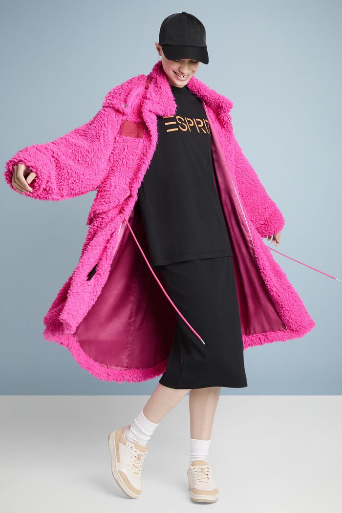 Faux Fur Hooded Parka, PINK FUCHSIA, detail image number 3