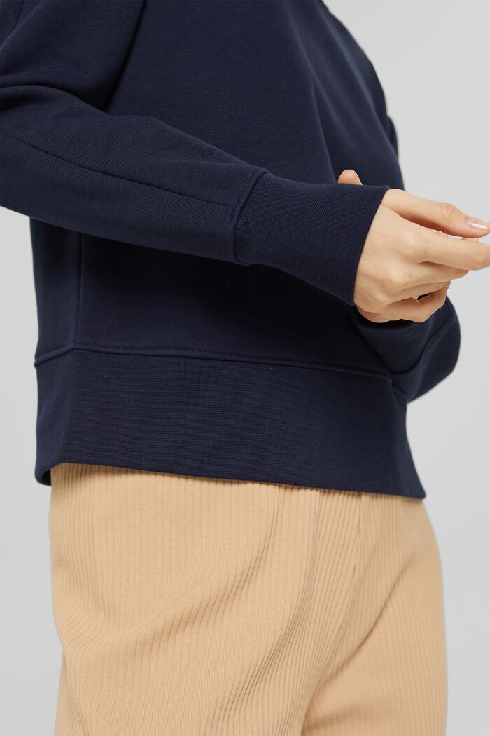 Blended cotton sweatshirt, NAVY, detail image number 2