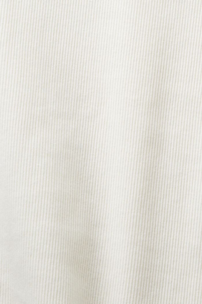 Ribbed Crewneck Top, OFF WHITE, detail image number 5