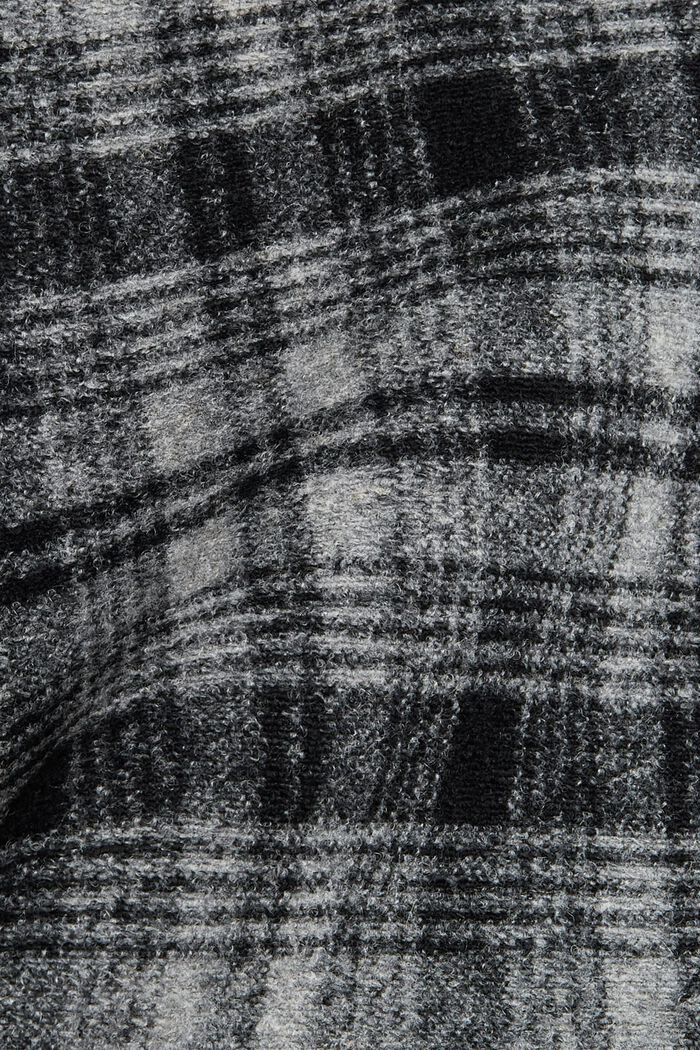 Wool blend: jacket with check pattern, BLACK, detail image number 4