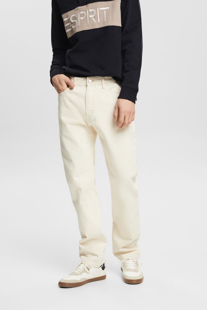 Mid-Rise Straight Jeans, OFF WHITE, detail image number 5