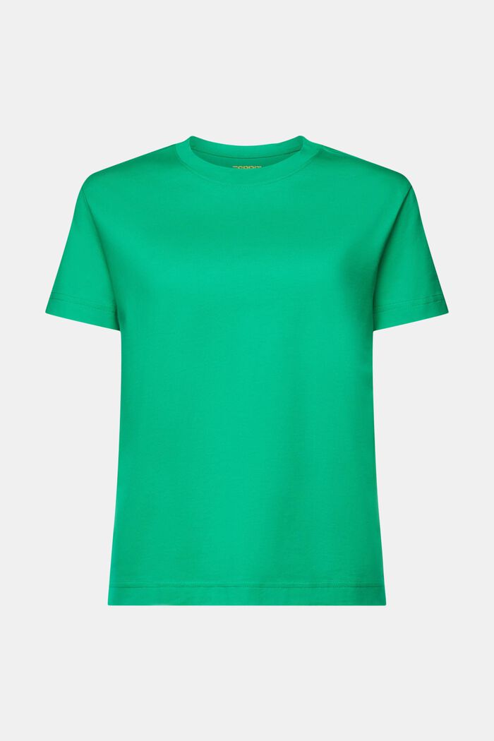 Pima Cotton Crewneck T-Shirt, GREEN, detail image number 6