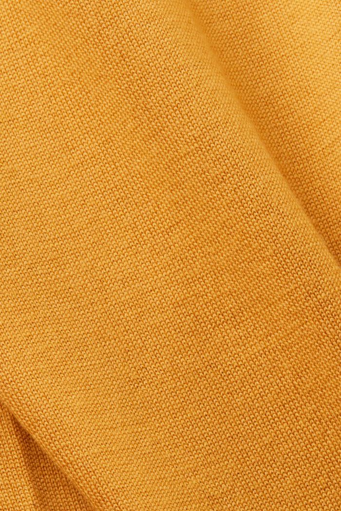 Wool Polo Sweater, HONEY YELLOW, detail image number 5