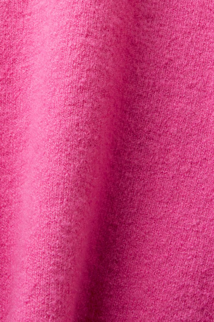 Wool Blend Crewneck Sweater, PINK FUCHSIA, detail image number 5
