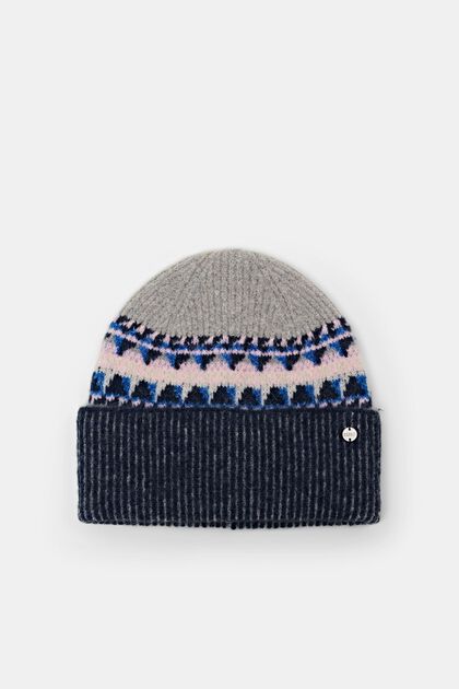 Ribbed Graphic Beanie