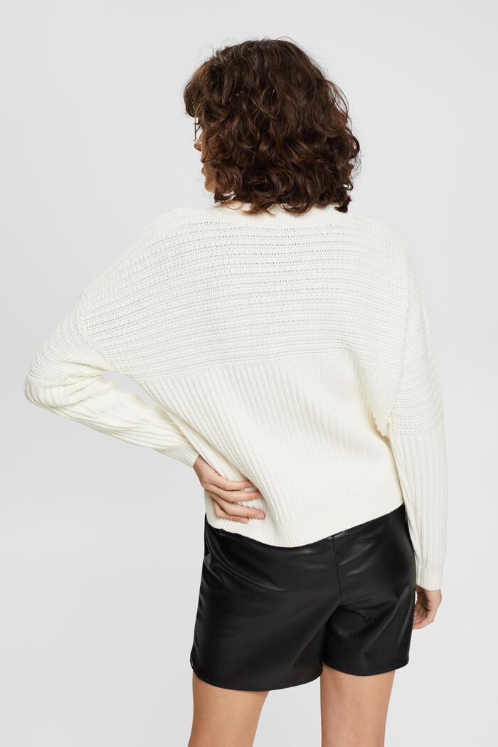 Chunky knit jumper, OFF WHITE, detail image number 3