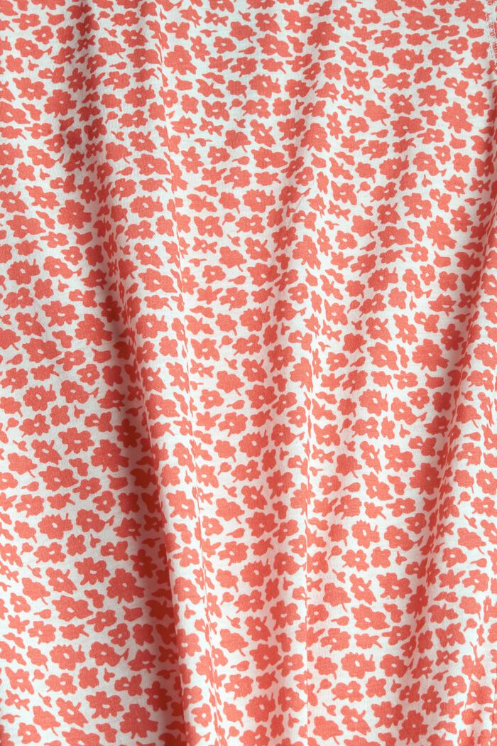 Patterned long sleeve top with TENCEL™, CORAL, detail image number 4