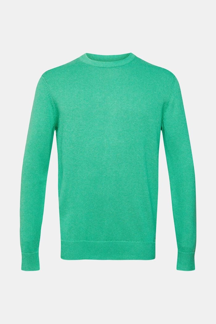 Sustainable cotton knit jumper, GREEN, detail image number 2