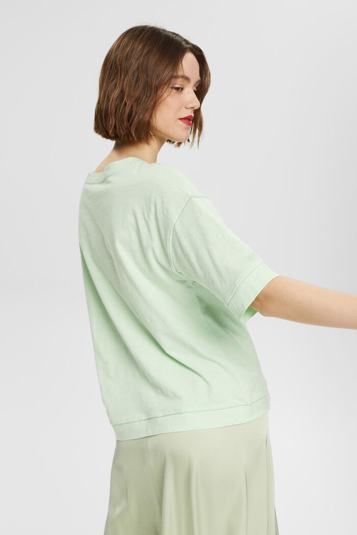 Oversized top with 3/4-length sleeves, PASTEL GREEN, detail image number 3