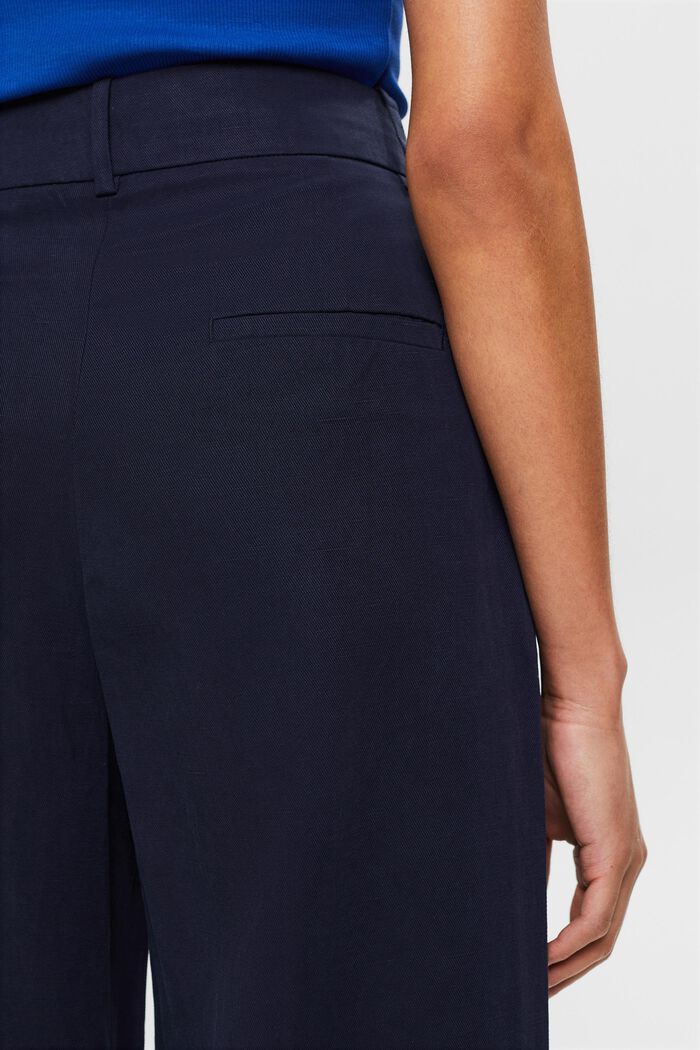 Twill Wide Leg Pants, NAVY, detail image number 4