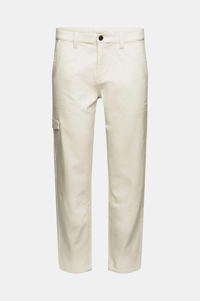 Trousers in a cargo style made of an organic cotton blend, OFF WHITE, detail image number 7